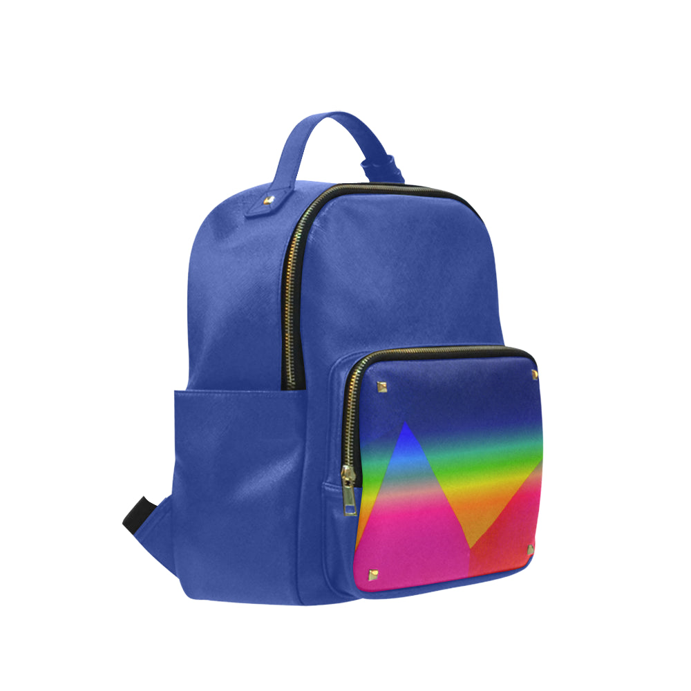 Rainbow Coed Leather Backpack e-joyer