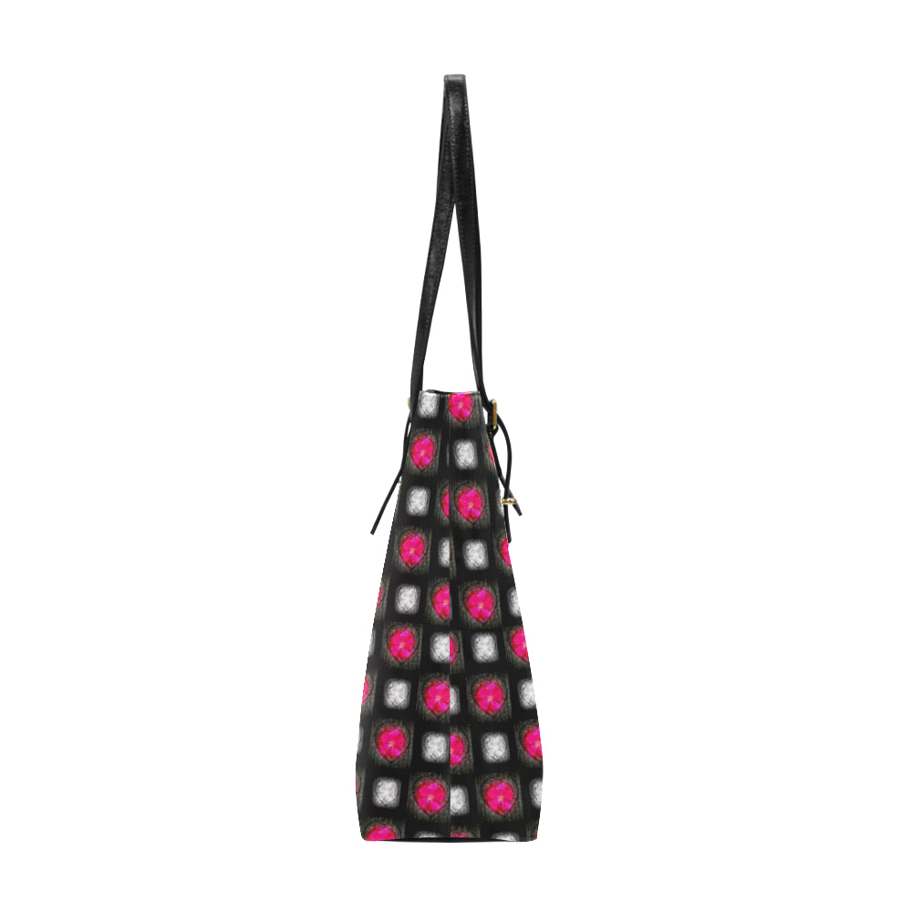 Bling Hearts Classic Leather Tote Bag e-joyer