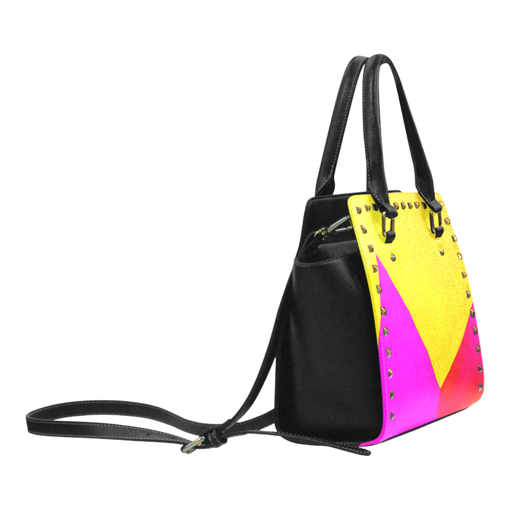 Yellow Abstract Shoulder Bag e-joyer