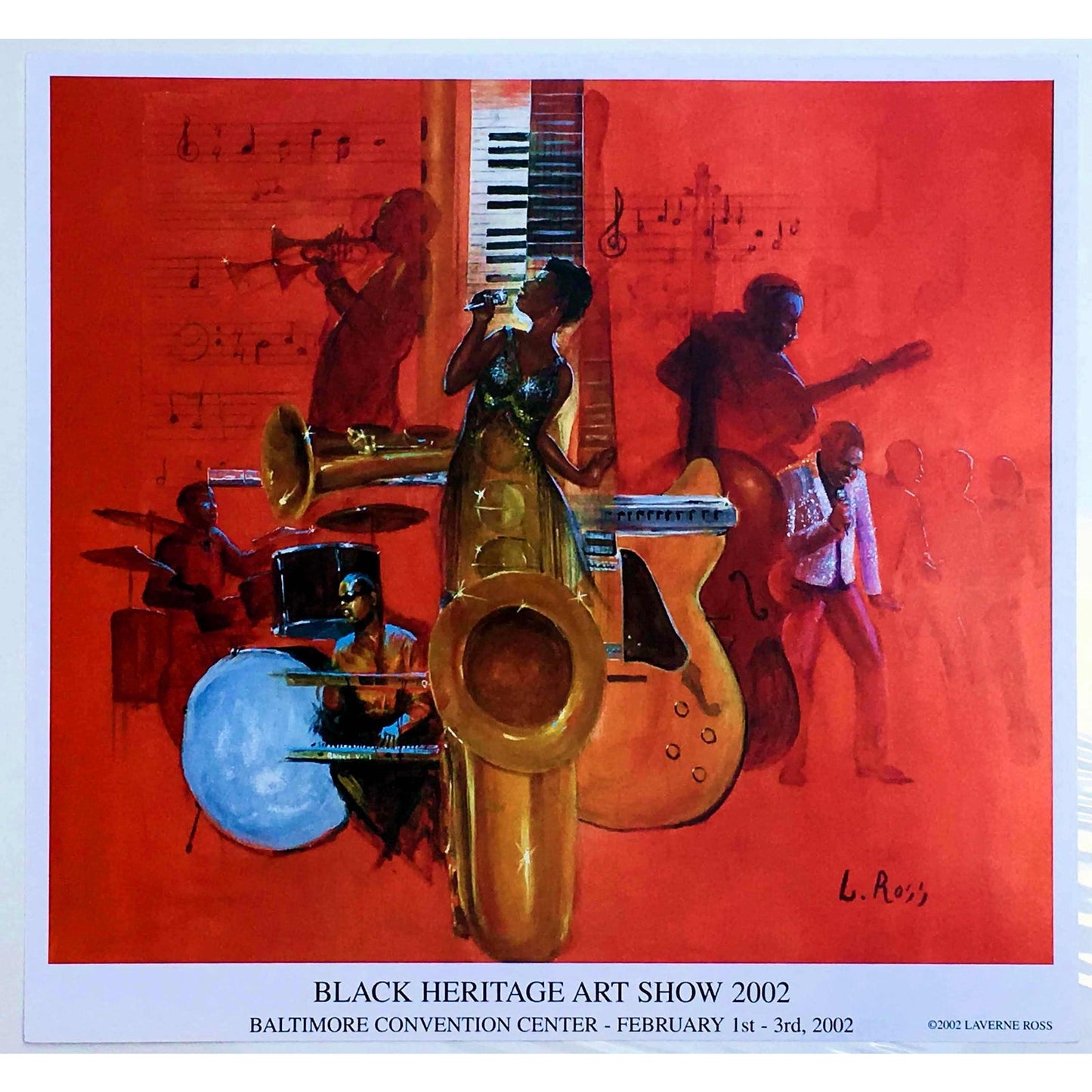 2002 "Black Heritage Art Show" Laverne Ross Poster Print ABBY ESSIE STUDIOS