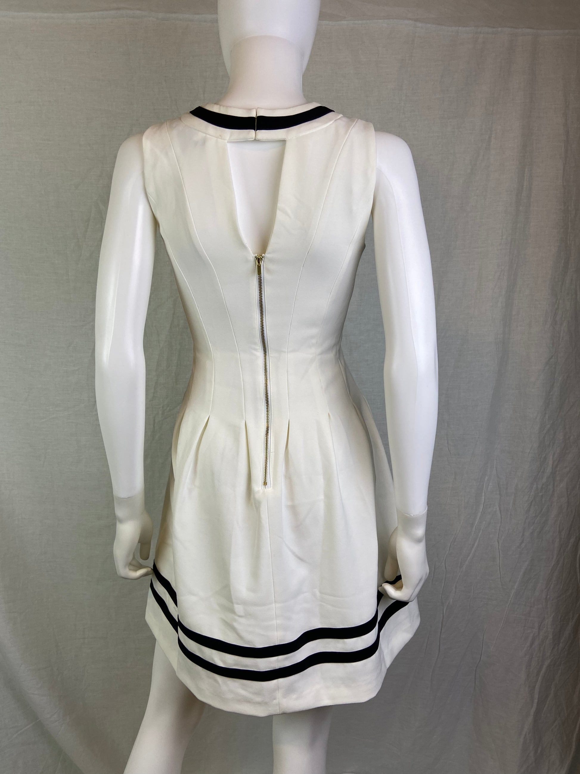 H&M White Black Cheerleader Mini Dress ABBY ESSIE STUDIOS