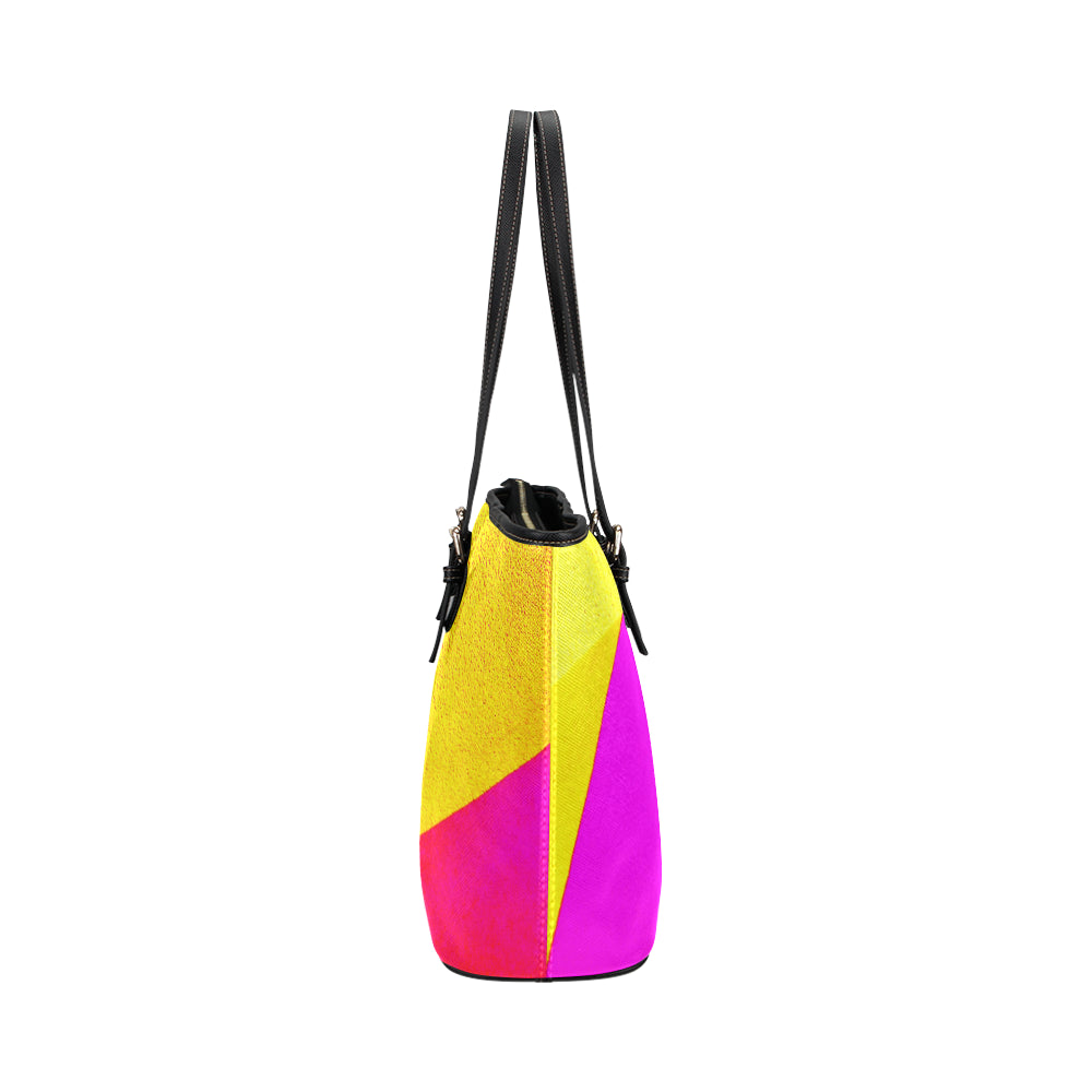 Abstract Jane Leather Tote Bag e-joyer