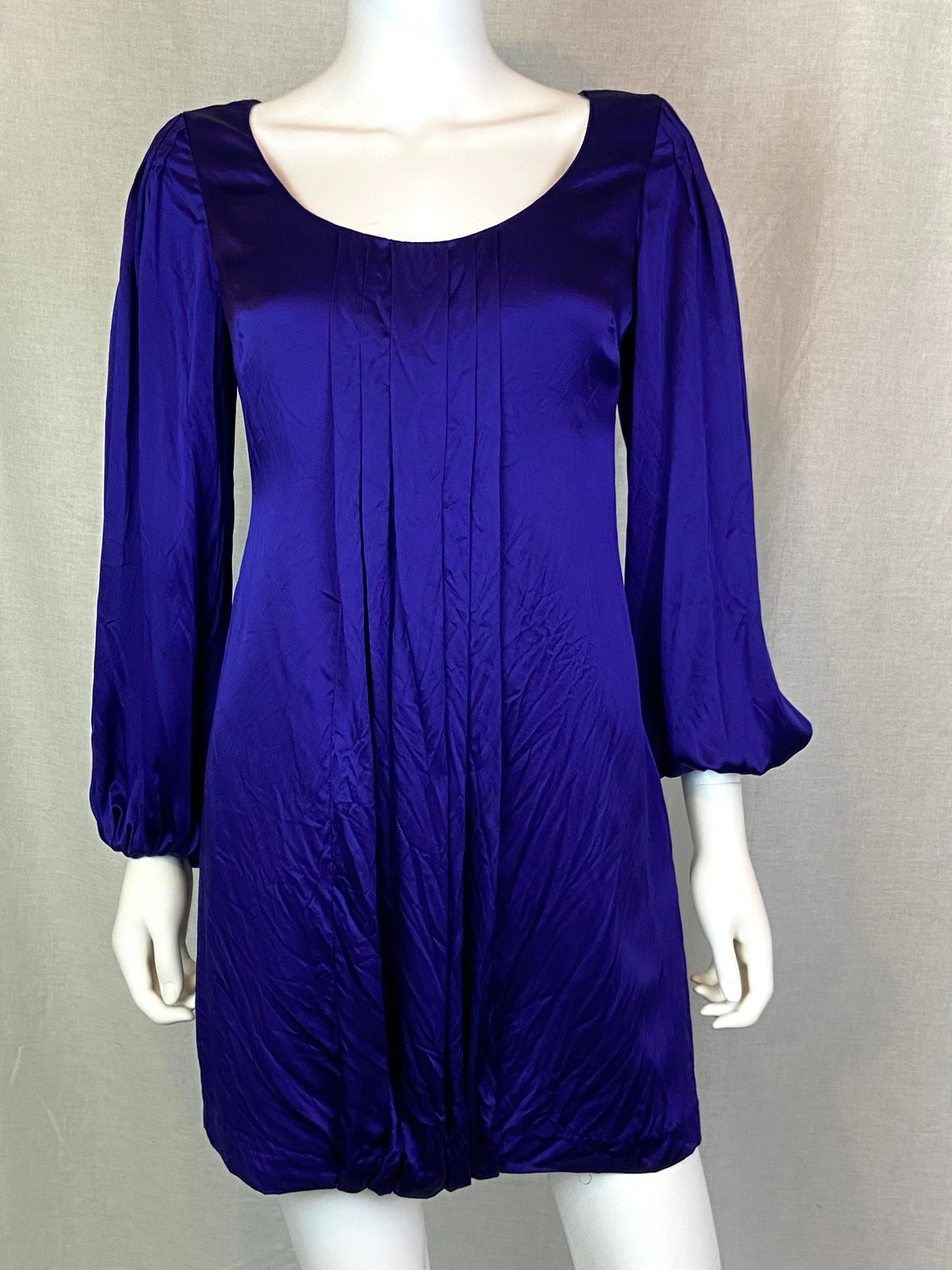INC Purple Silk Blouson Dress 2 ABBY ESSIE STUDIOS
