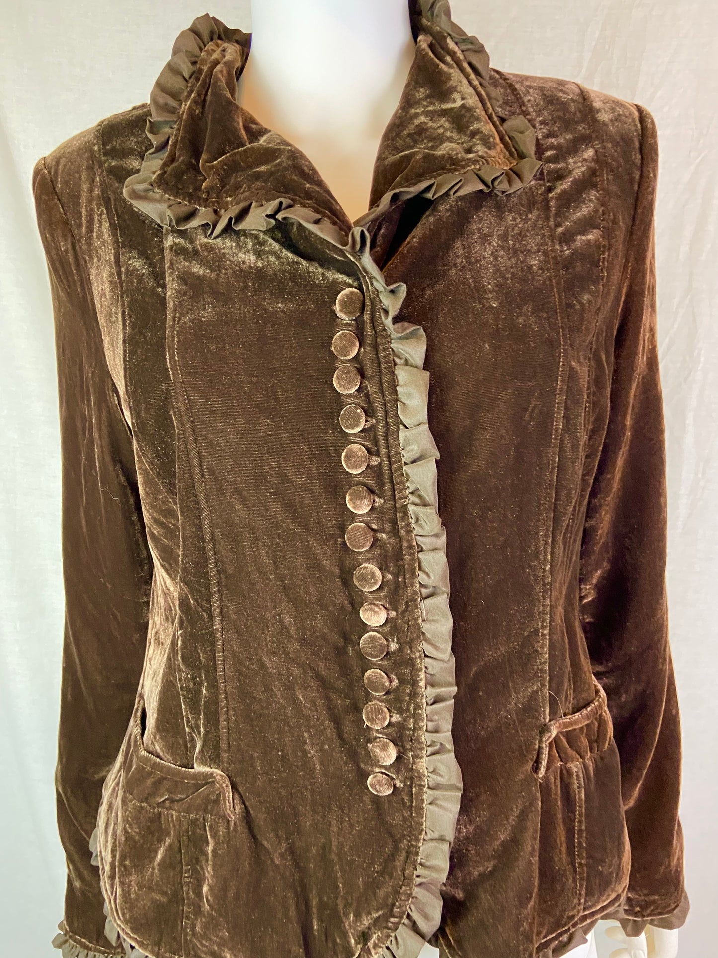 Willi Smith Victorian Brown Velvet Jacket