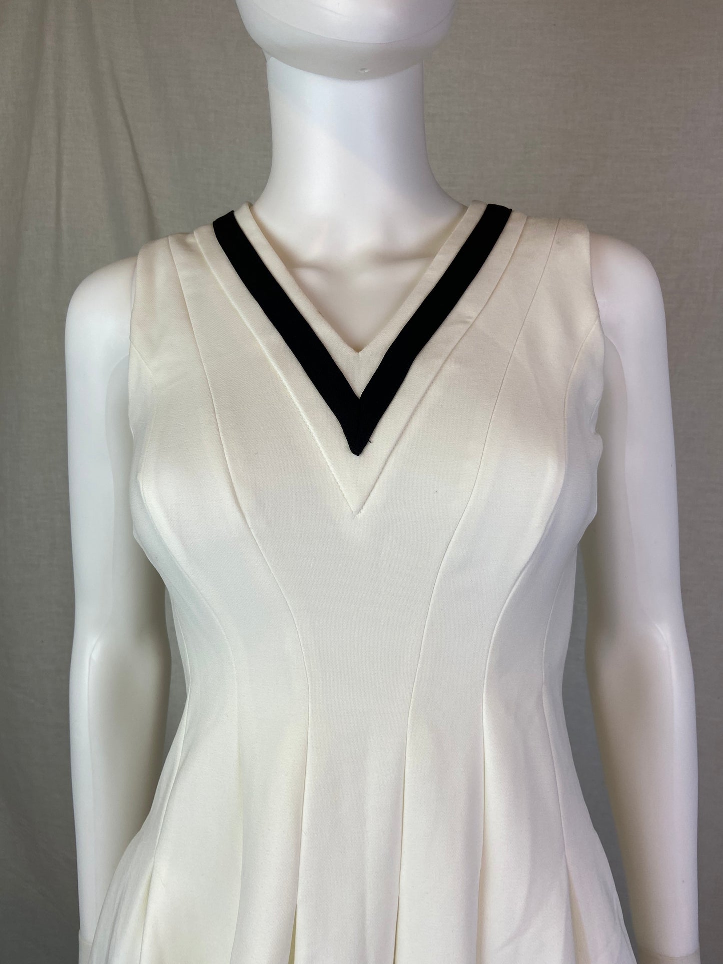 H&M White Black Cheerleader Mini Dress ABBY ESSIE STUDIOS