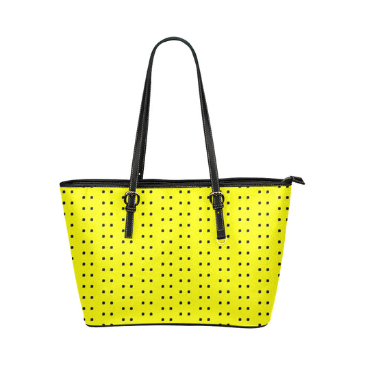 Polka Stripe Jane Leather Tote Bag /Small e-joyer