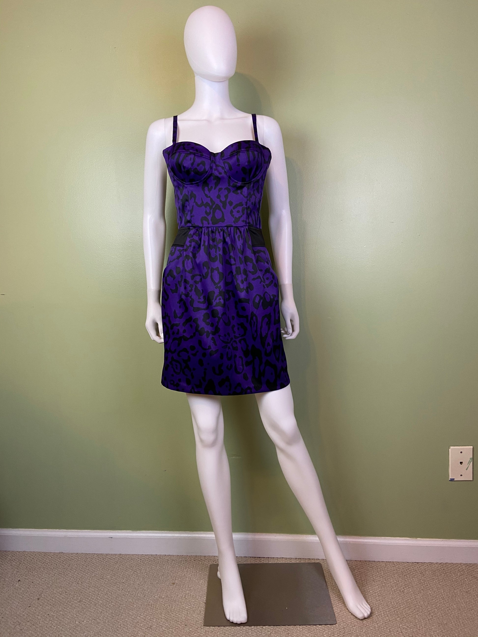 Purple Satin Bustier Cocktail Dress Abby Essie