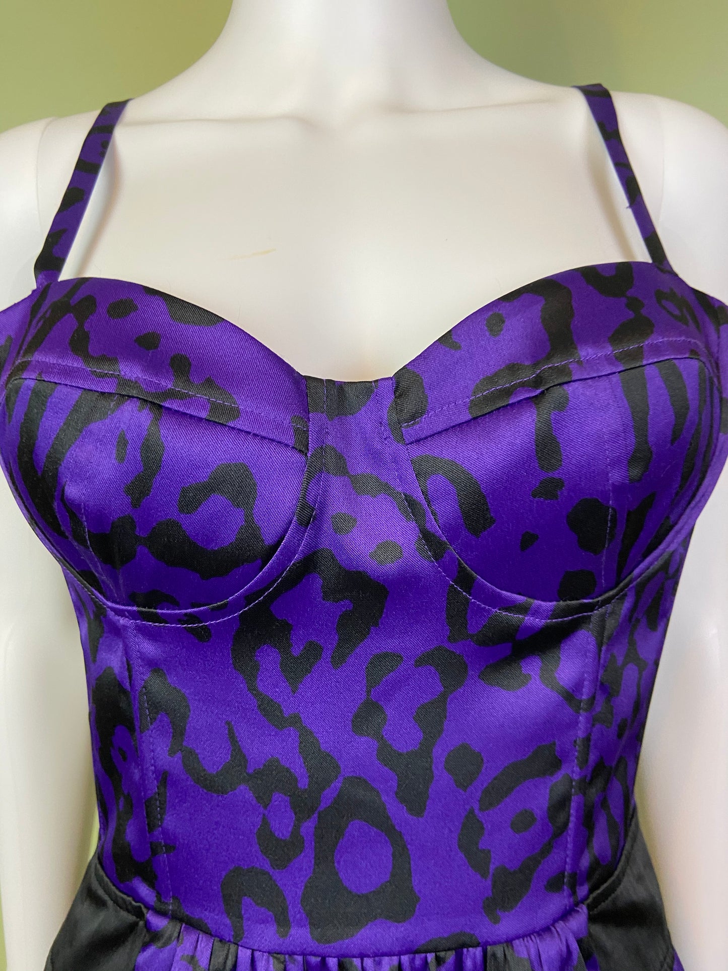Purple Satin Bustier Cocktail Dress Abby Essie