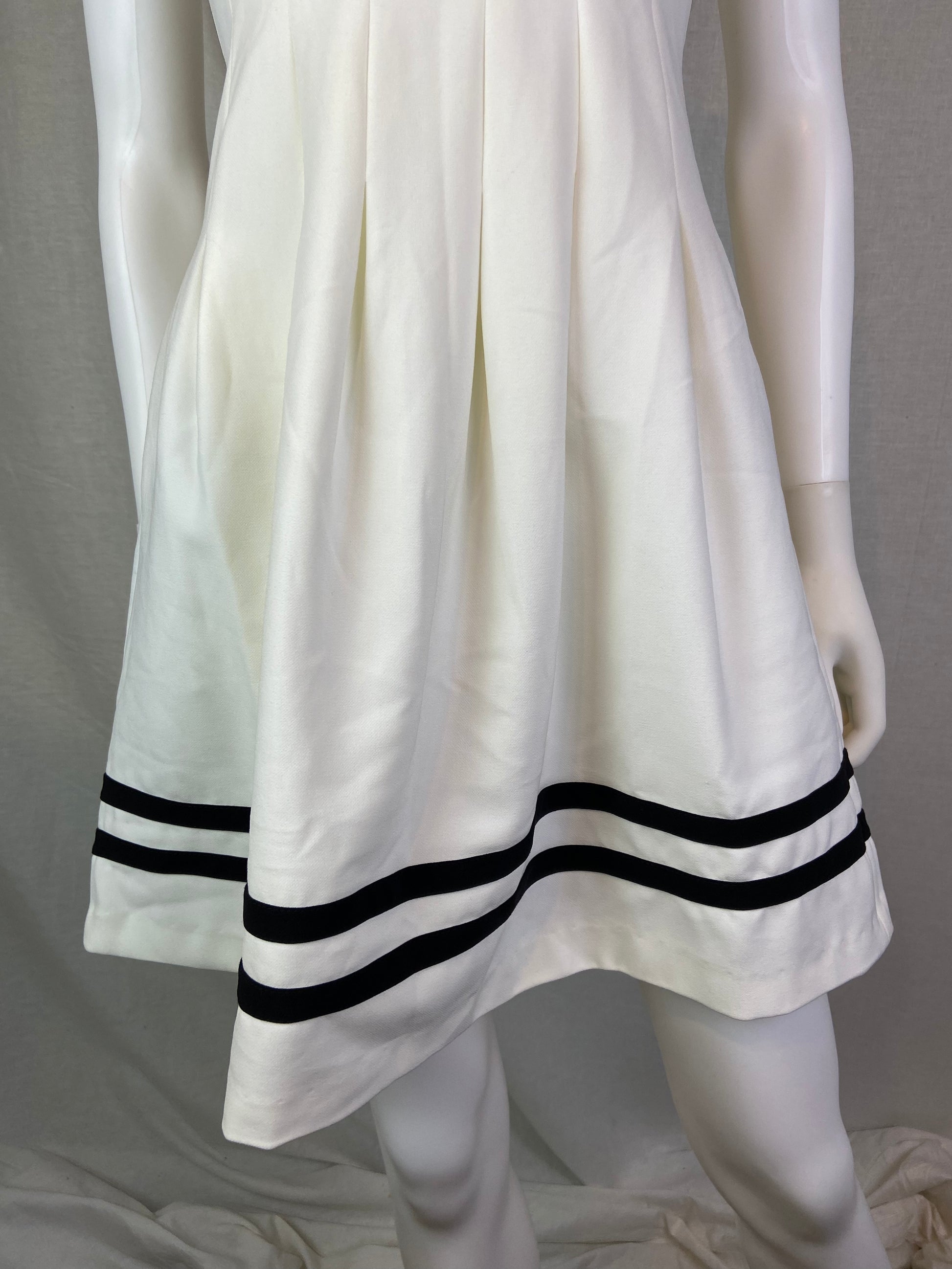 H&M White Black Cheerleader Mini Dress ABBY ESSIE STUDIOS