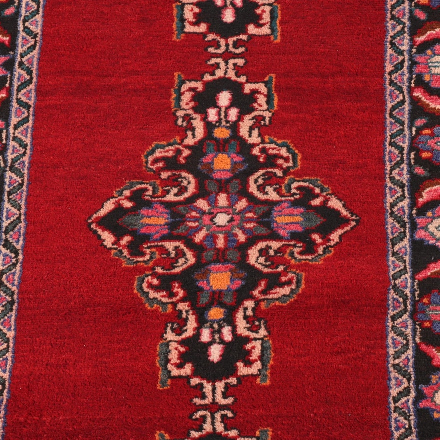 Vibrant Red Wool Carpet Rug Runner ABBY ESSIE STUDIOS