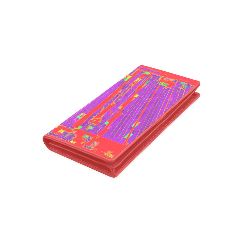 Electro Stripe Folding Leather Wallet e-joyer