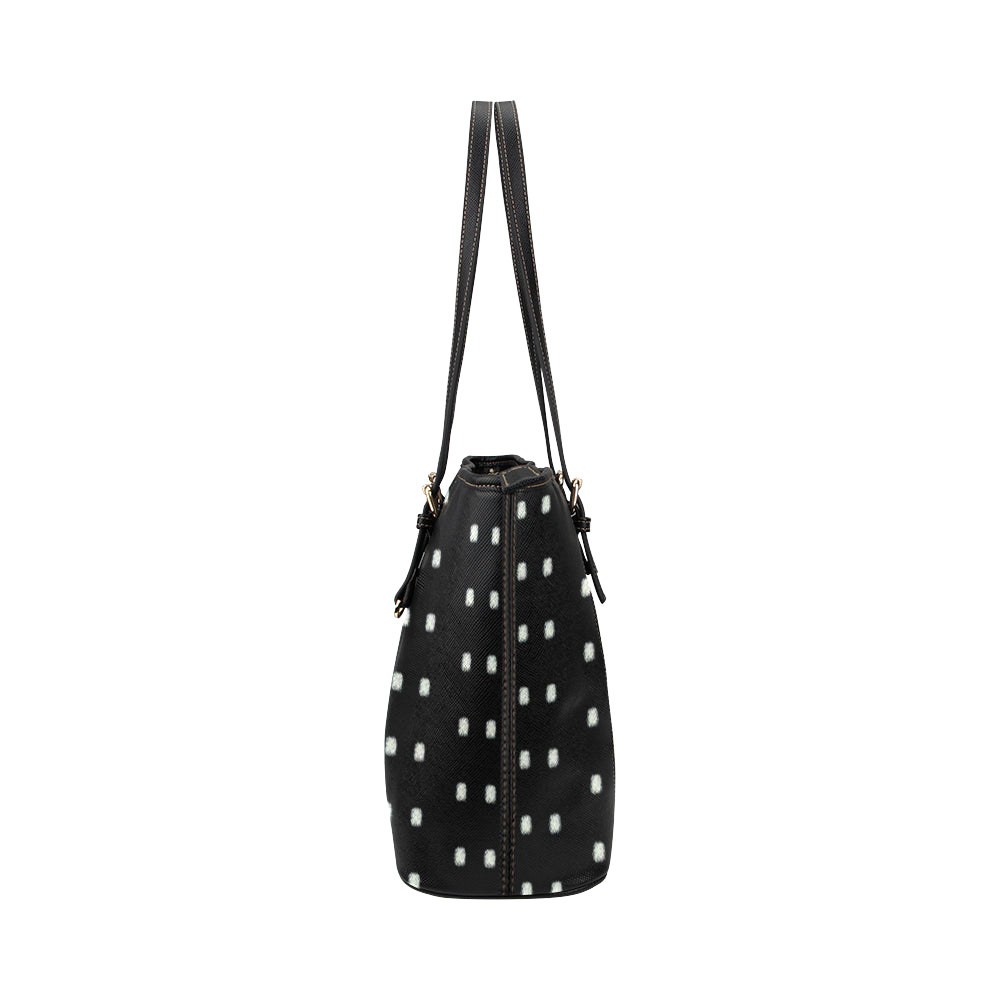 Polka Stripe Jane Leather Tote Bag /Small e-joyer