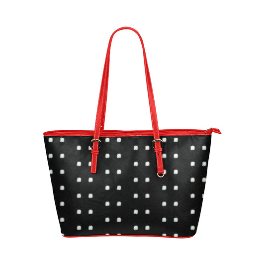 Polka Stripe Jane Leather Tote Bag /Small e-joyer