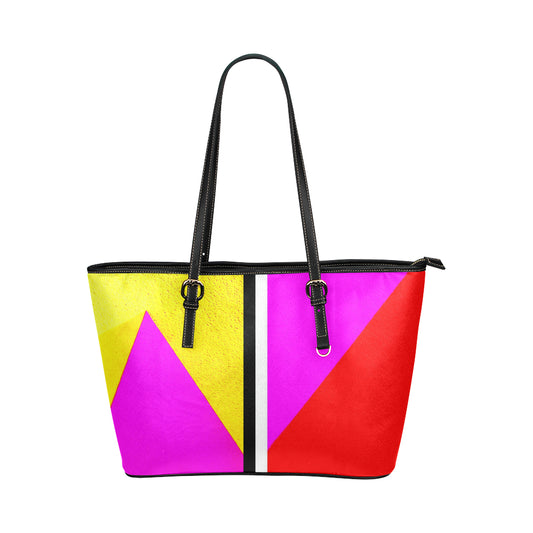 Abstract Jane Leather Tote Bag e-joyer