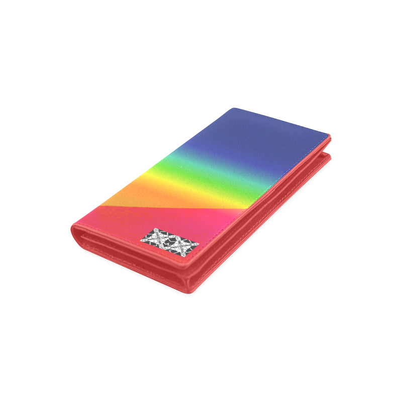 Logo Rainbow Folding Leather Wallet e-joyer