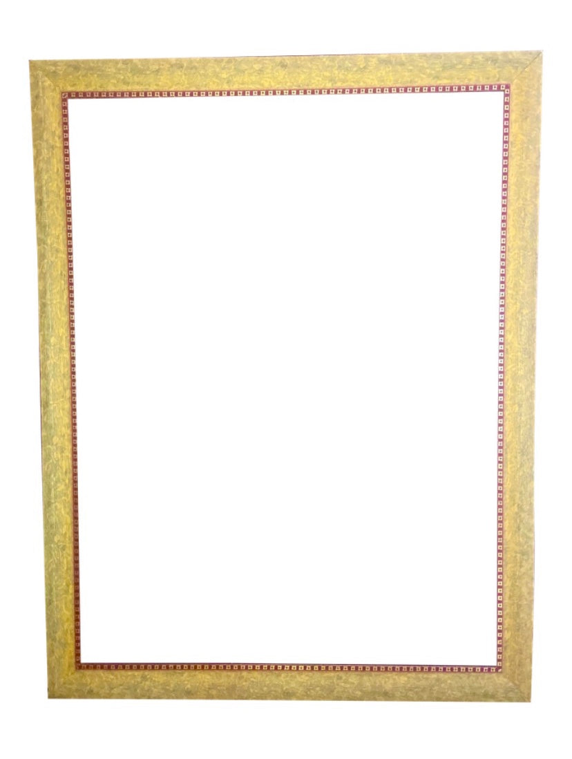 Antiqued Tan Gold Burnished Wood Picture Frame