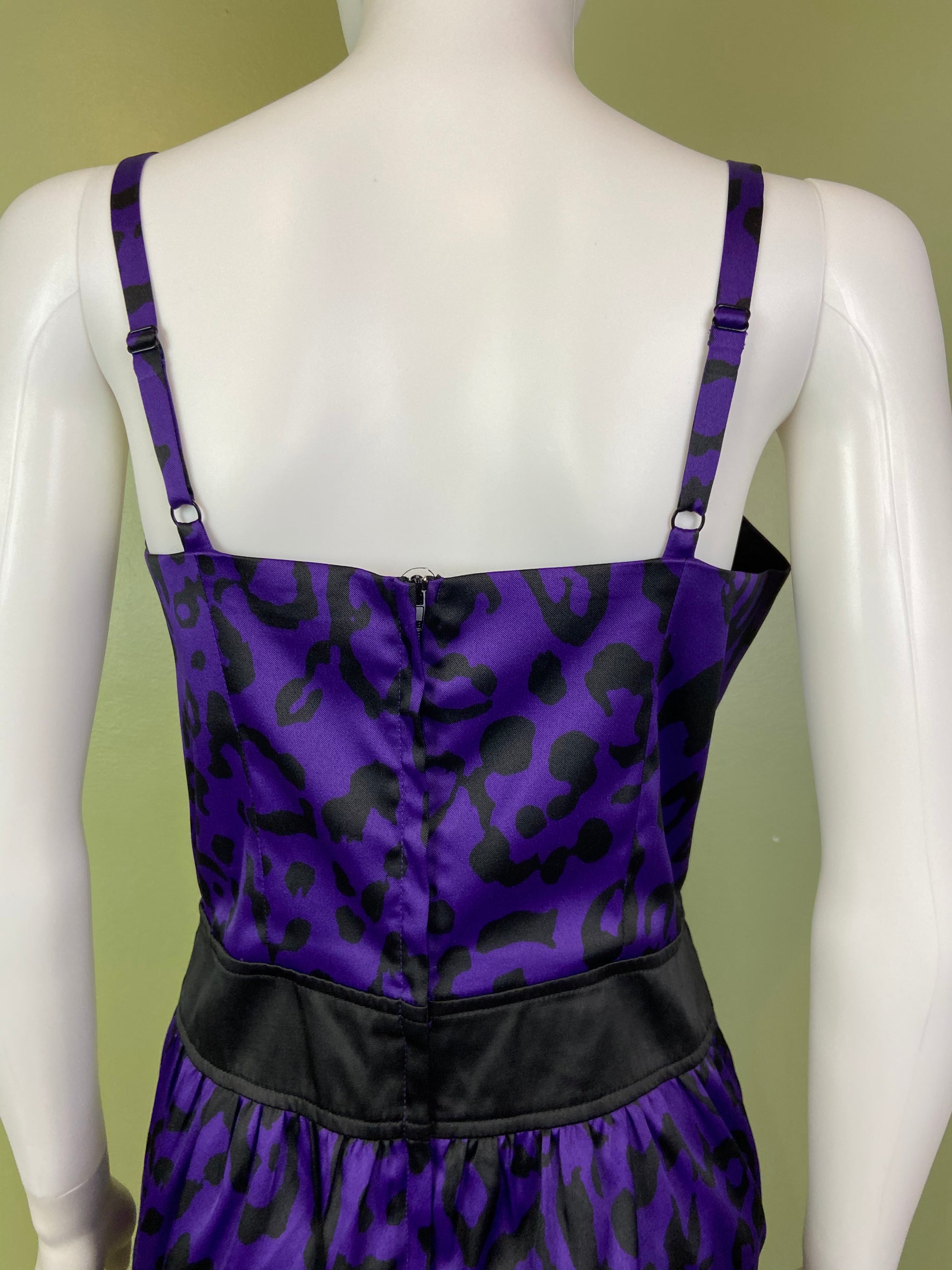 Purple Satin Bustier Cocktail Dress Abby Essie