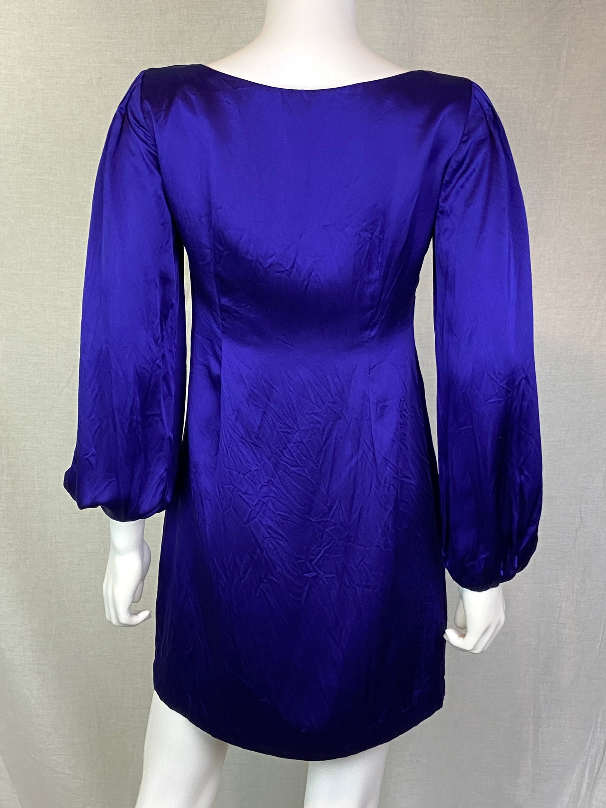 INC Purple Silk Blouson Dress 2 ABBY ESSIE STUDIOS