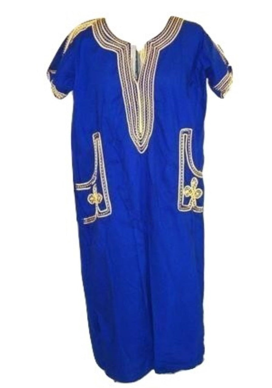 Exotic Cultural Festival Royal Blue Gold Dress