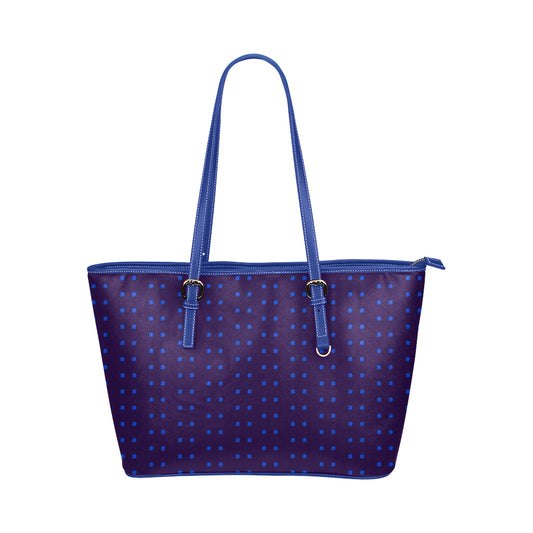 Polka Stripe Jane Leather Tote Bag e-joyer