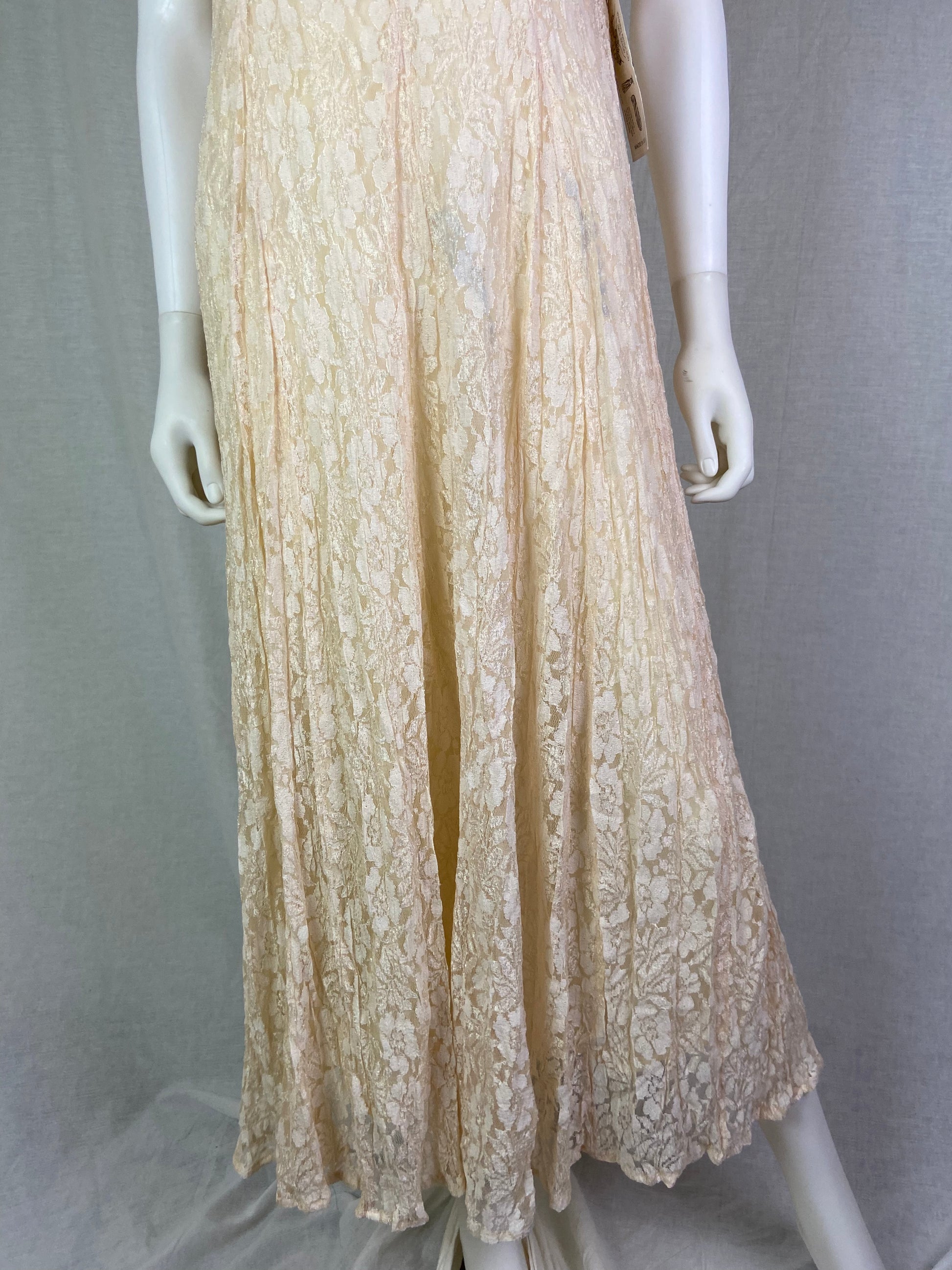 Nostalgia Cream Beige Lace Victorian Dress NWT ABBY ESSIE STUDIOS
