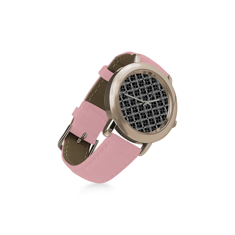 Logissimo Rose Gold Leather Watch e-joyer