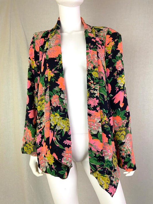 Cartonner Floral Black Pink Jacket ABBY ESSIE STUDIOS