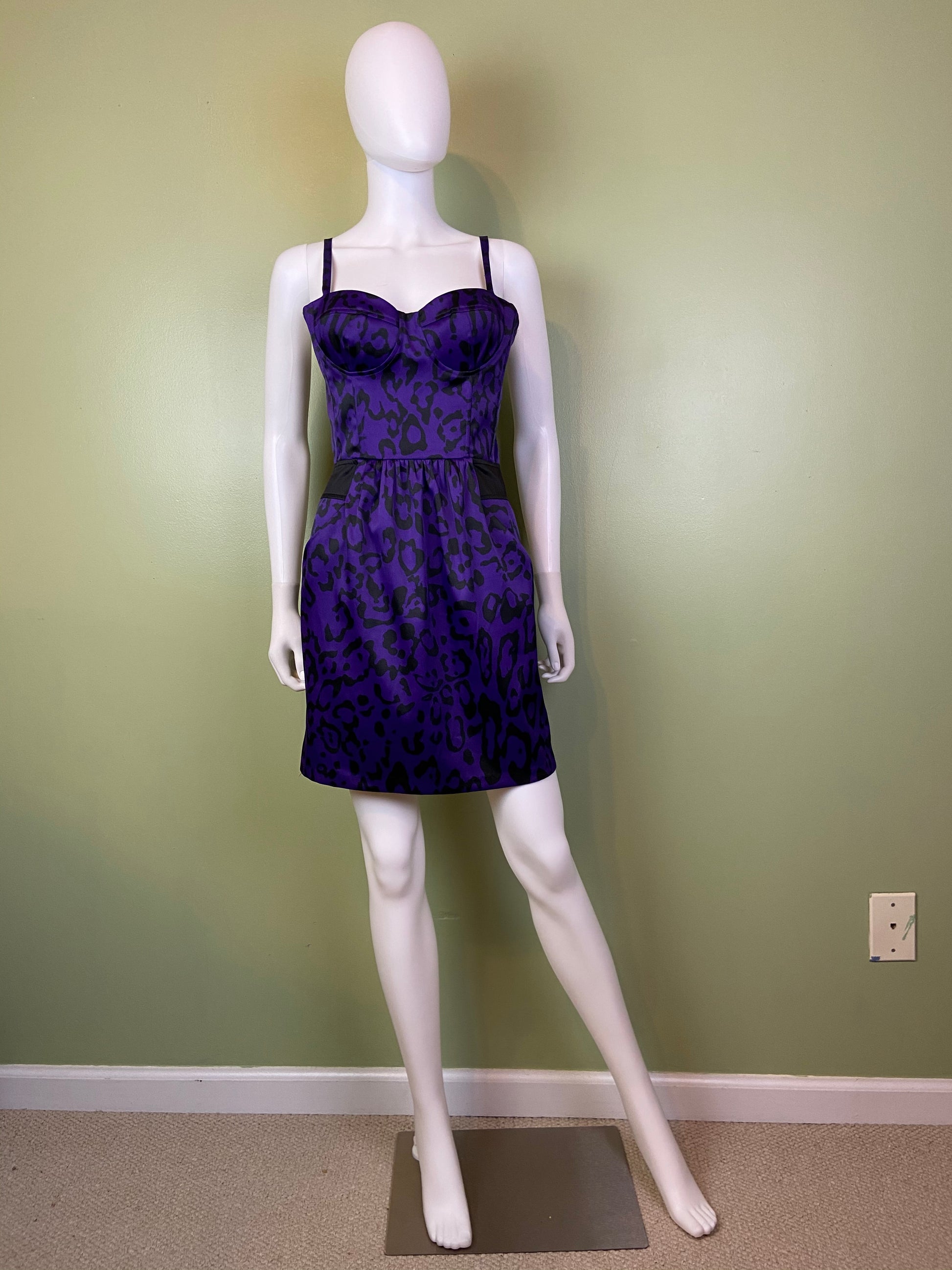 Purple Satin Bustier Cocktail Dress Abby Essie
