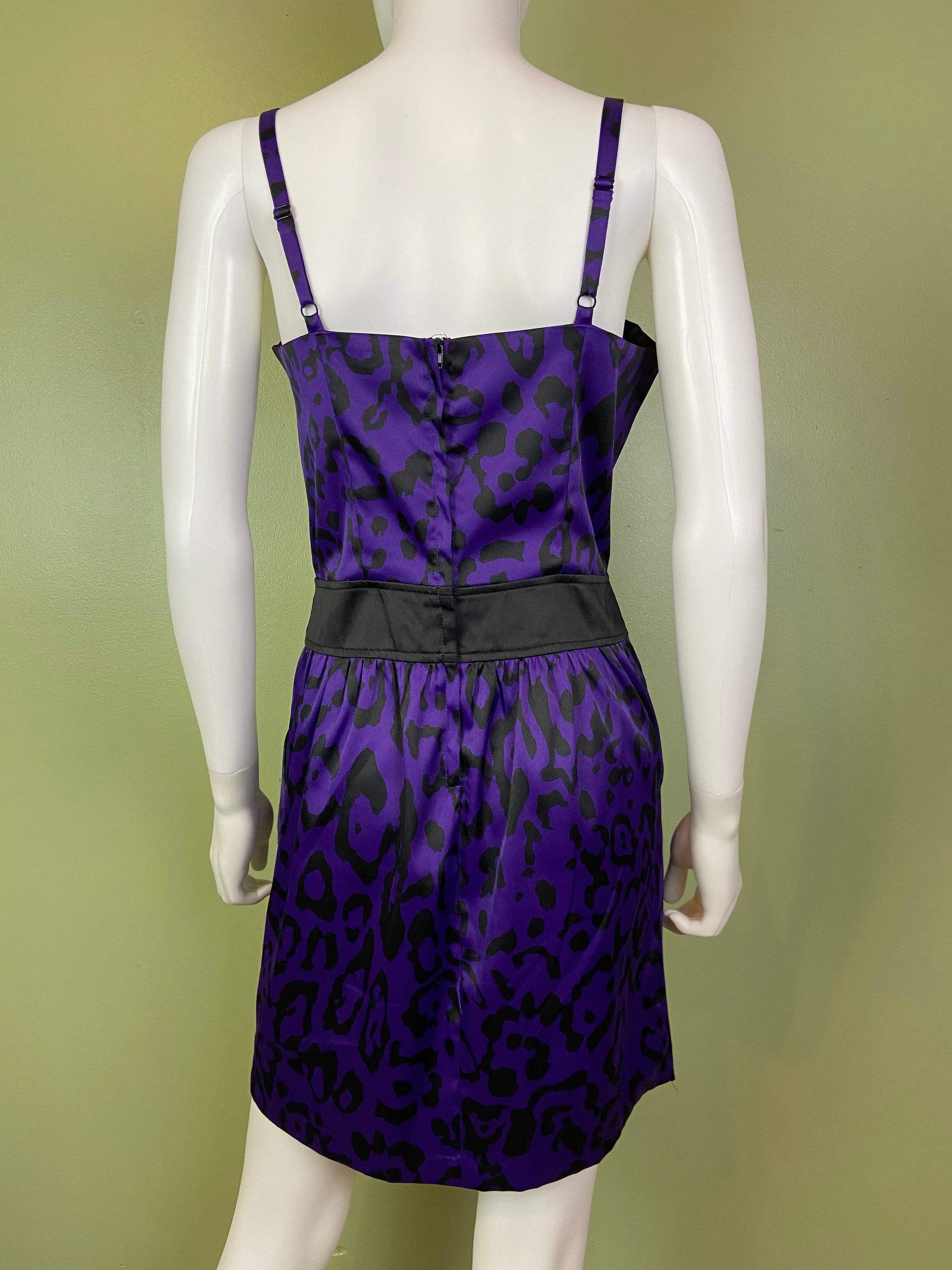 Purple Satin Bustier Cocktail Dress Abby Essie