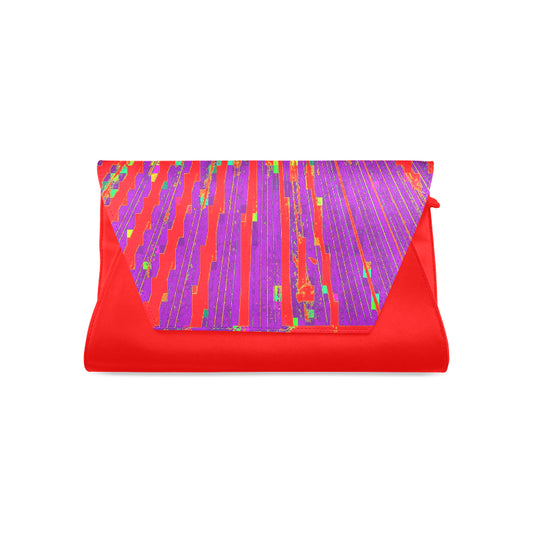 Electro Stripe Leather Clutch Bag e-joyer