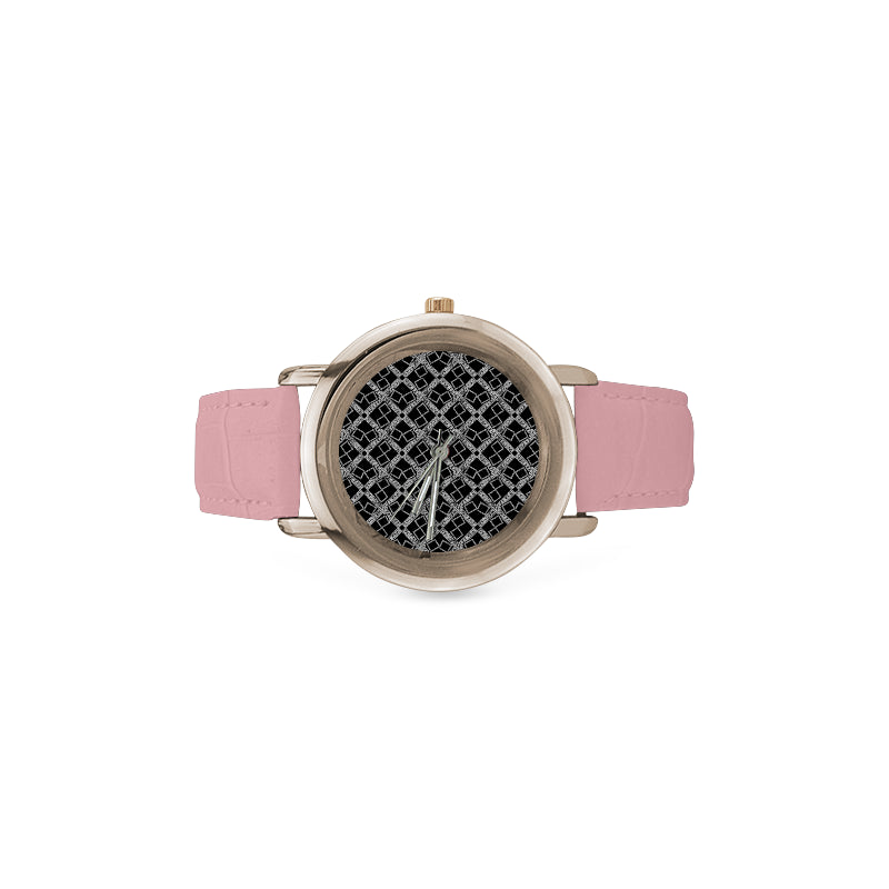 Logissimo Rose Gold Leather Watch e-joyer