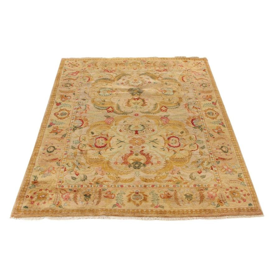[SOLD] French Regency Golden Floral Wool Room Rug