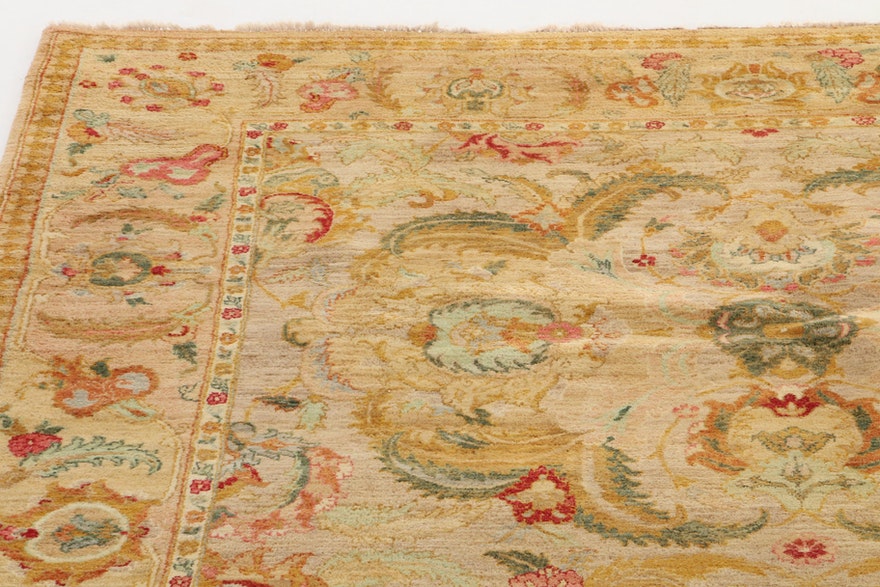 [SOLD] French Regency Golden Floral Wool Room Rug
