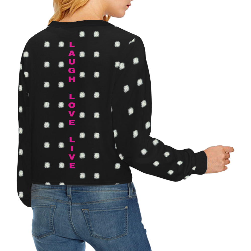 Polka Stripe Crop Sweatshirt e-joyer