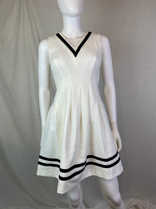 H&M White Black Cheerleader Mini Dress ABBY ESSIE STUDIOS