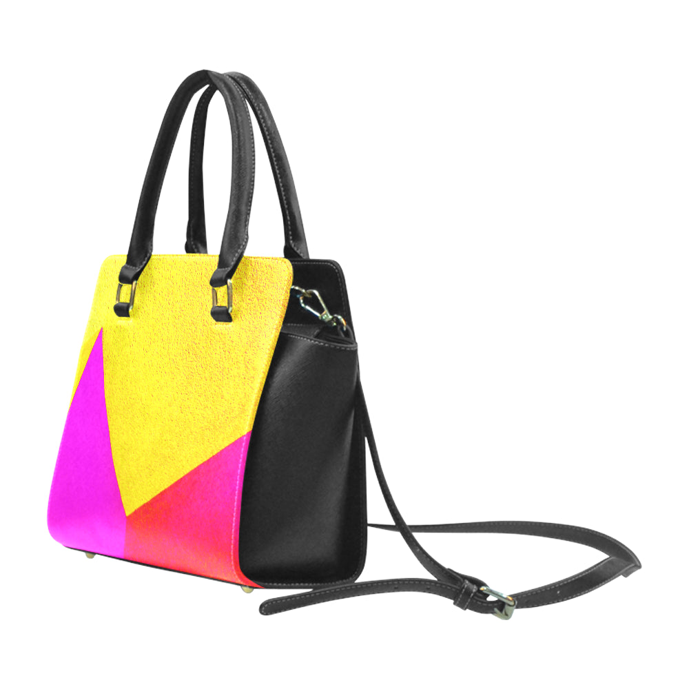 Yellow Abstract Shoulder Bag e-joyer