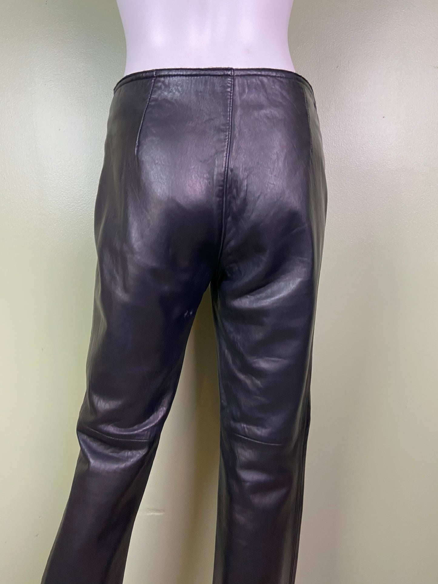 Black Leather Boot Cut Rock Star Pants Abby Essie