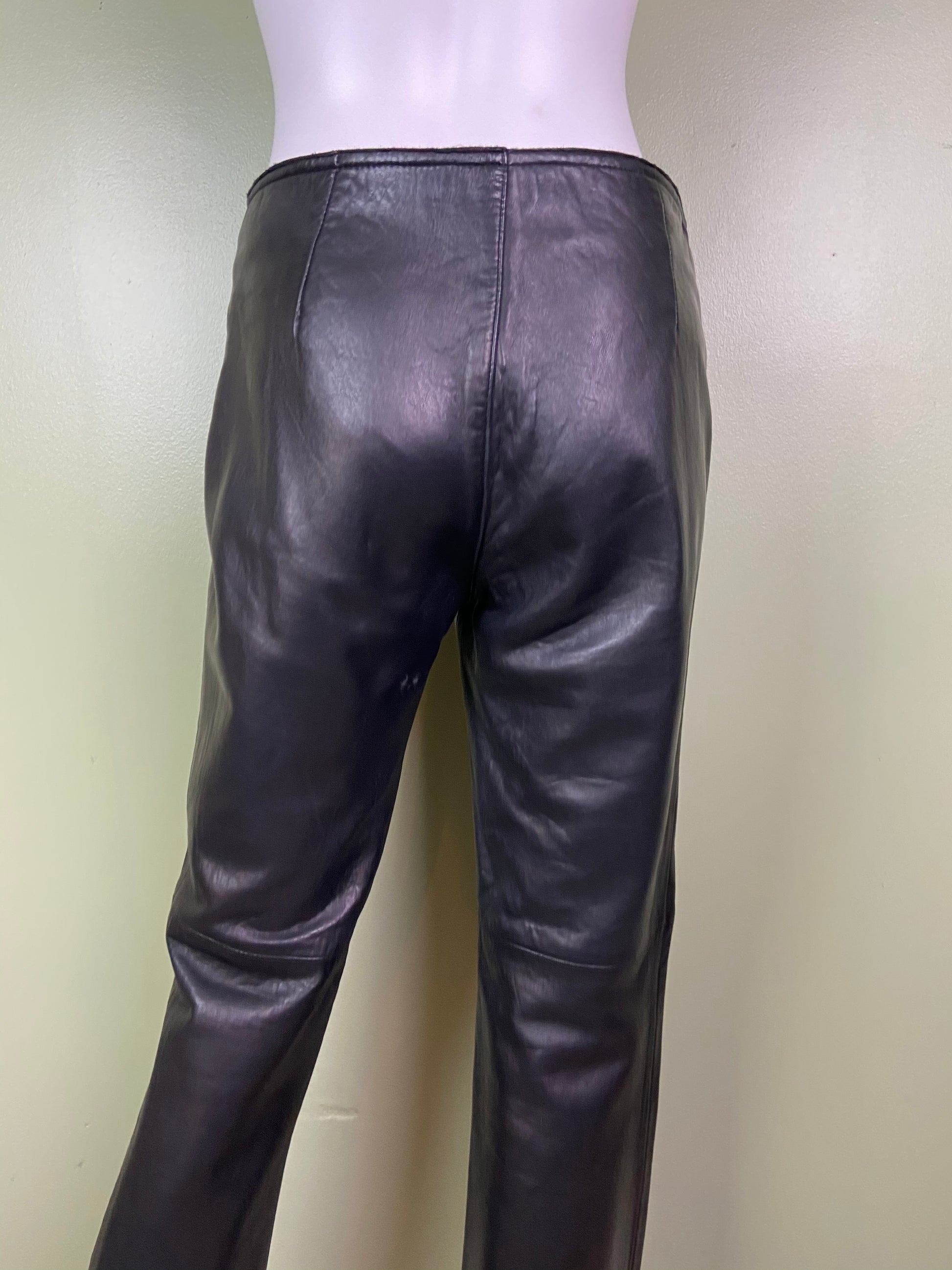 Black Leather Boot Cut Rock Star Pants Abby Essie