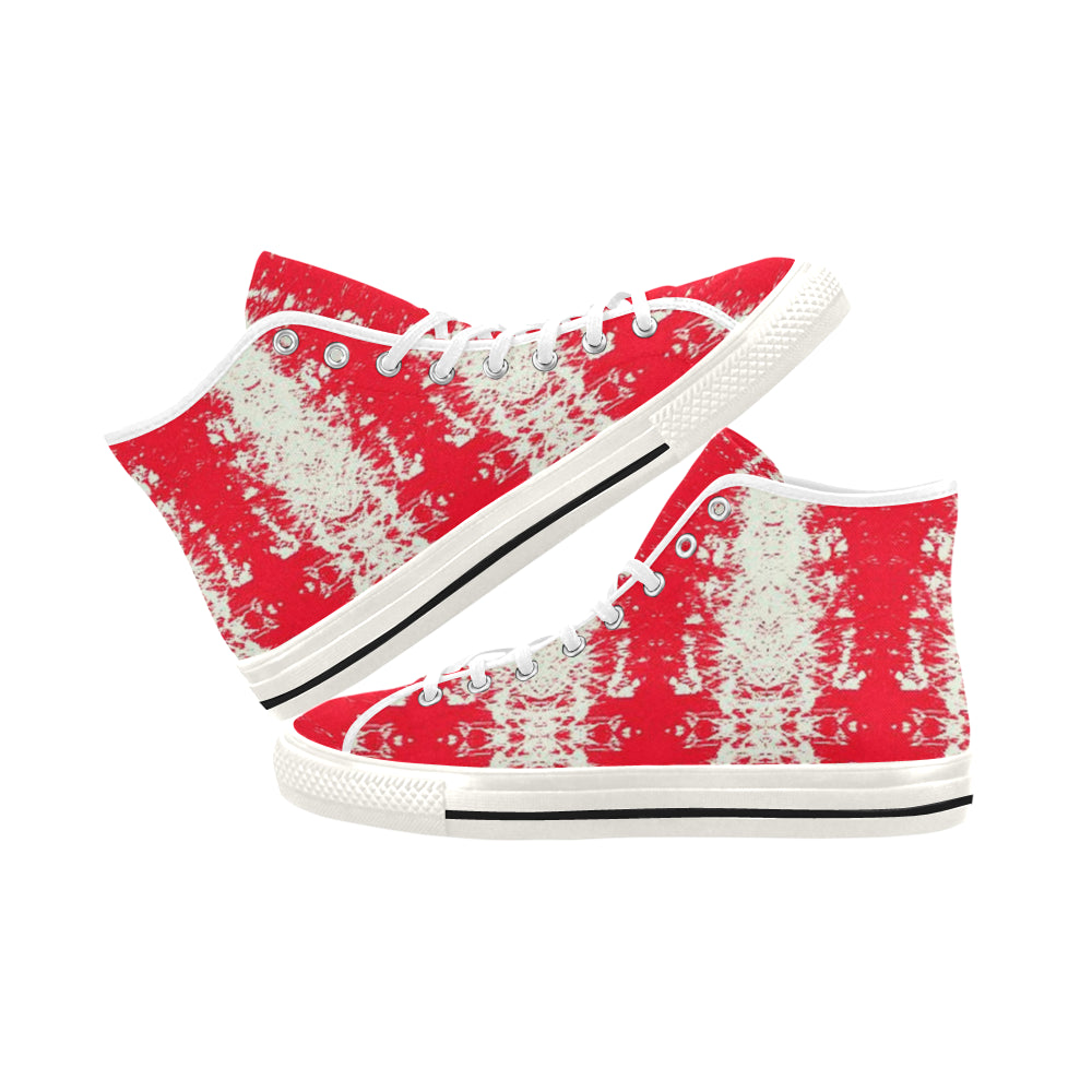 Fabric53 jungle red white stripe 2.7 mb Vancouver H Women's Canvas Shoes (1013-1) e-joyer