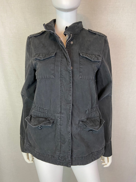 Gap Faded Distressed Black Denim Jacket M ABBY ESSIE STUDIOS