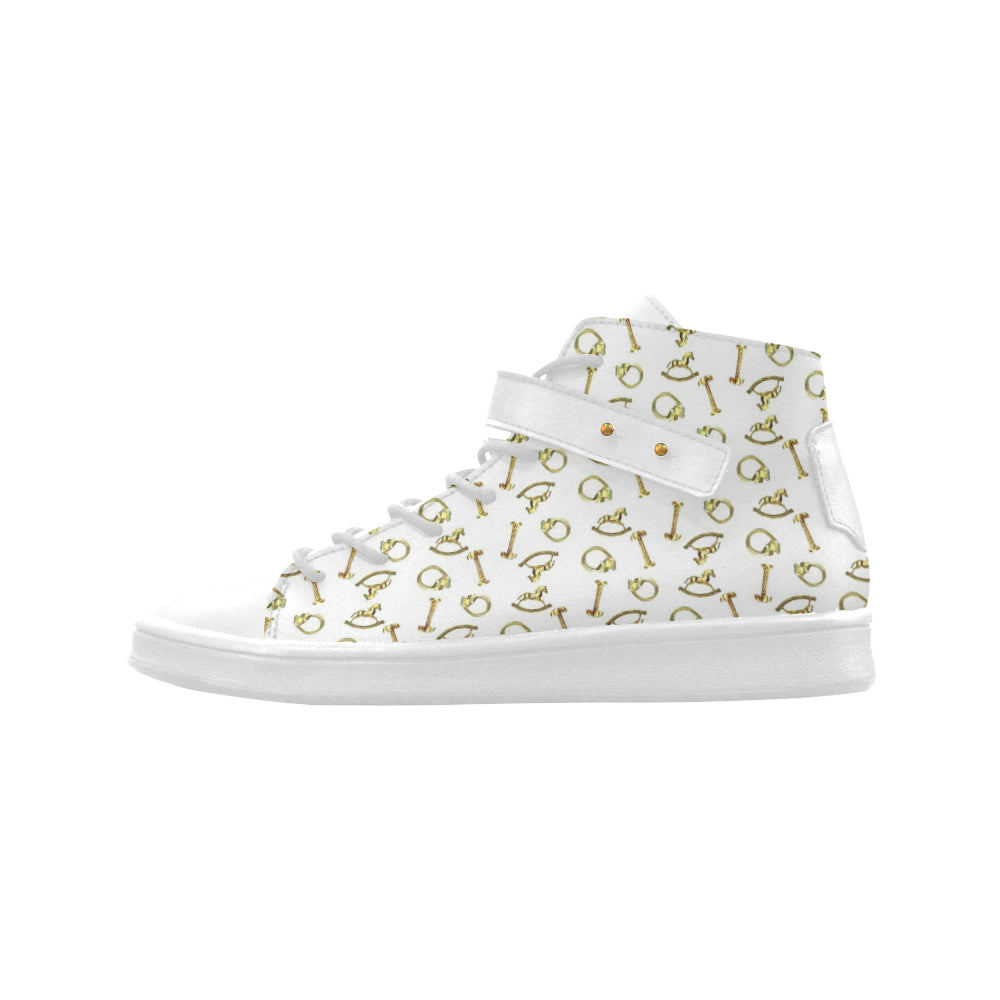 Brass Treasures Leather High Top Shoes e-joyer