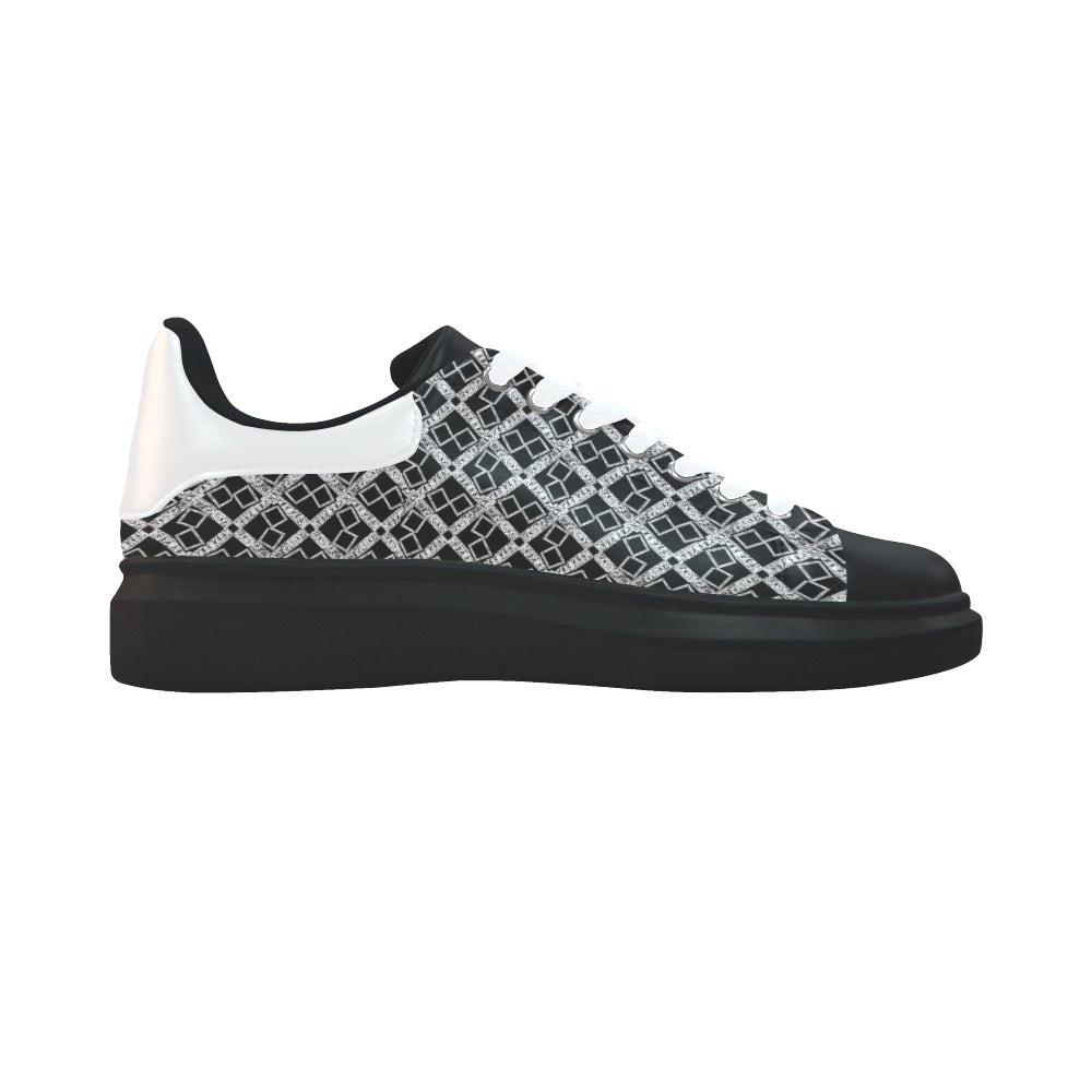 silver black logo xtra large panel 3.6 mb.jpg hori Low Top Loafers Womens Shoes (Model 026) e-joyer