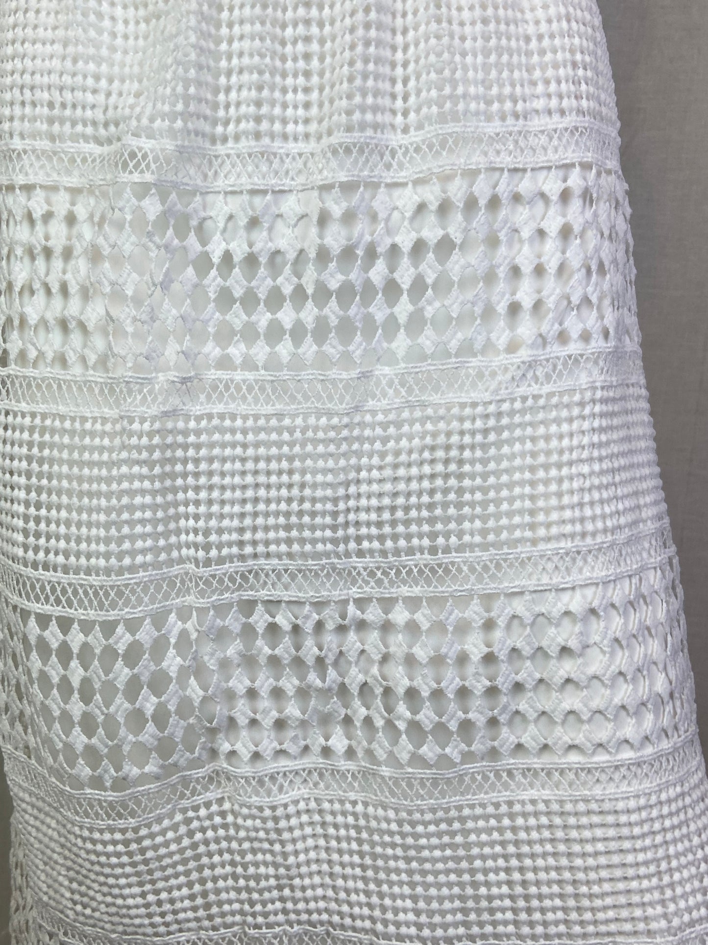 Studio West White Crochet Lace Skirt NWT