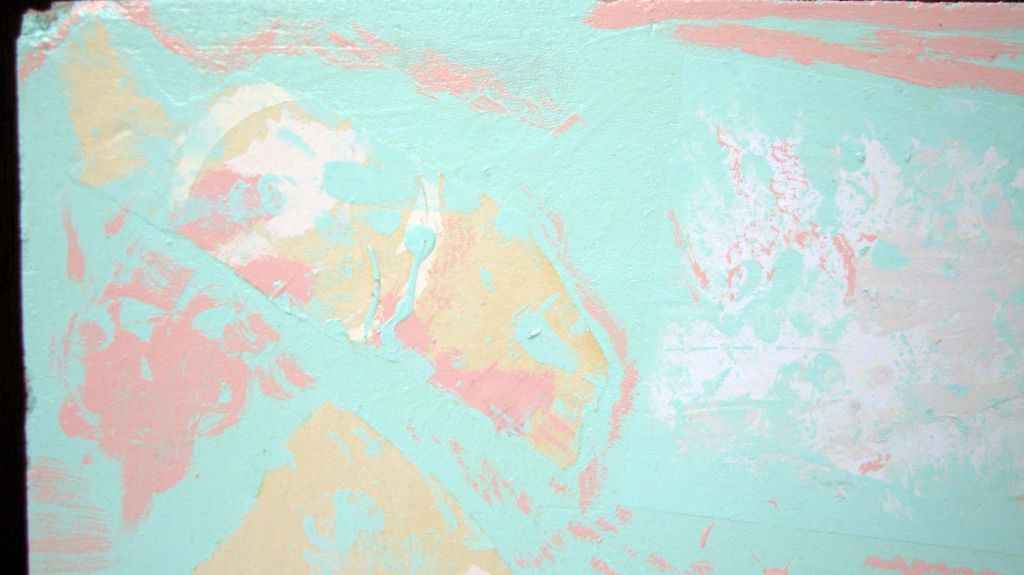 [SOLD] "Stairs" Original Acrylic Collage Painting by Suga Lane