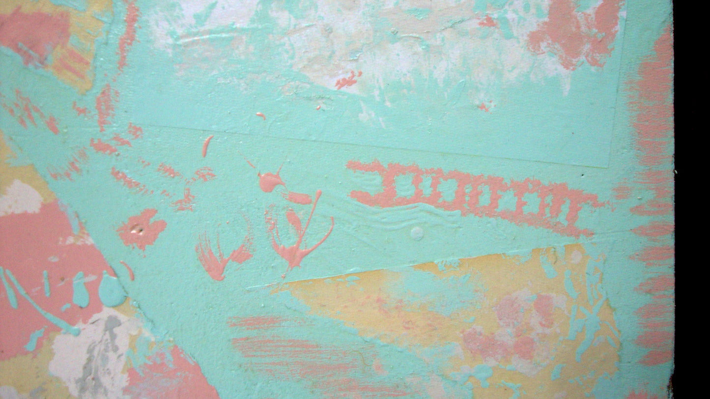 [SOLD] "Stairs" Original Acrylic Collage Painting by Suga Lane