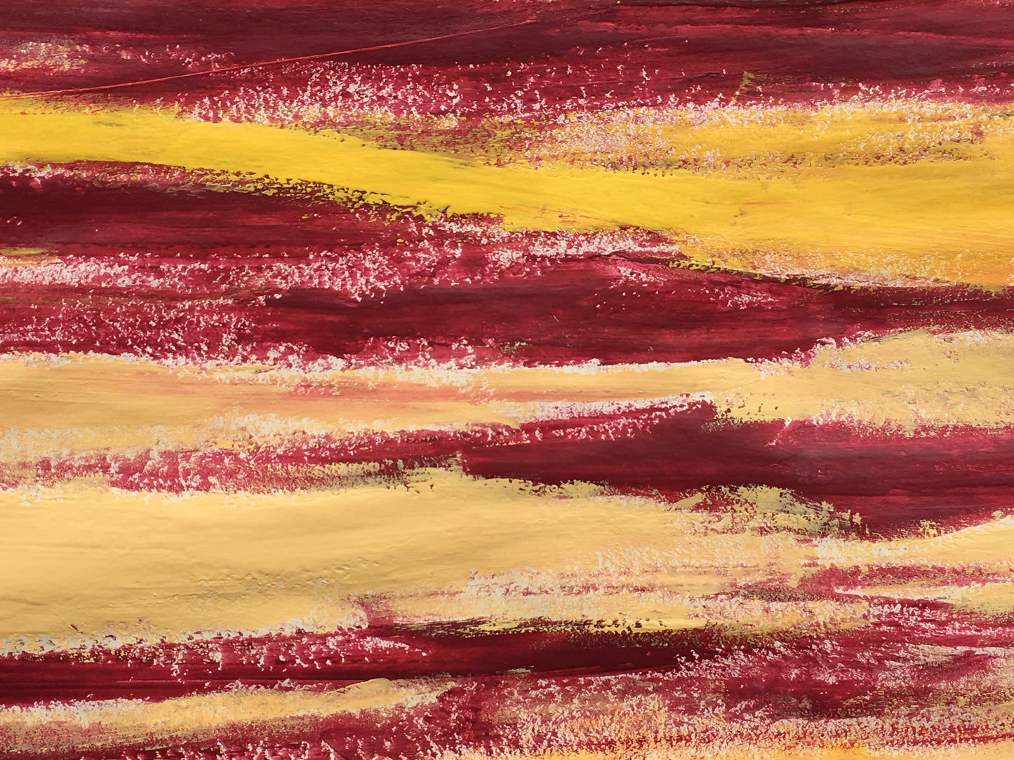 [SOLD] Abstract Red & Yellow Streak Painting on Paper