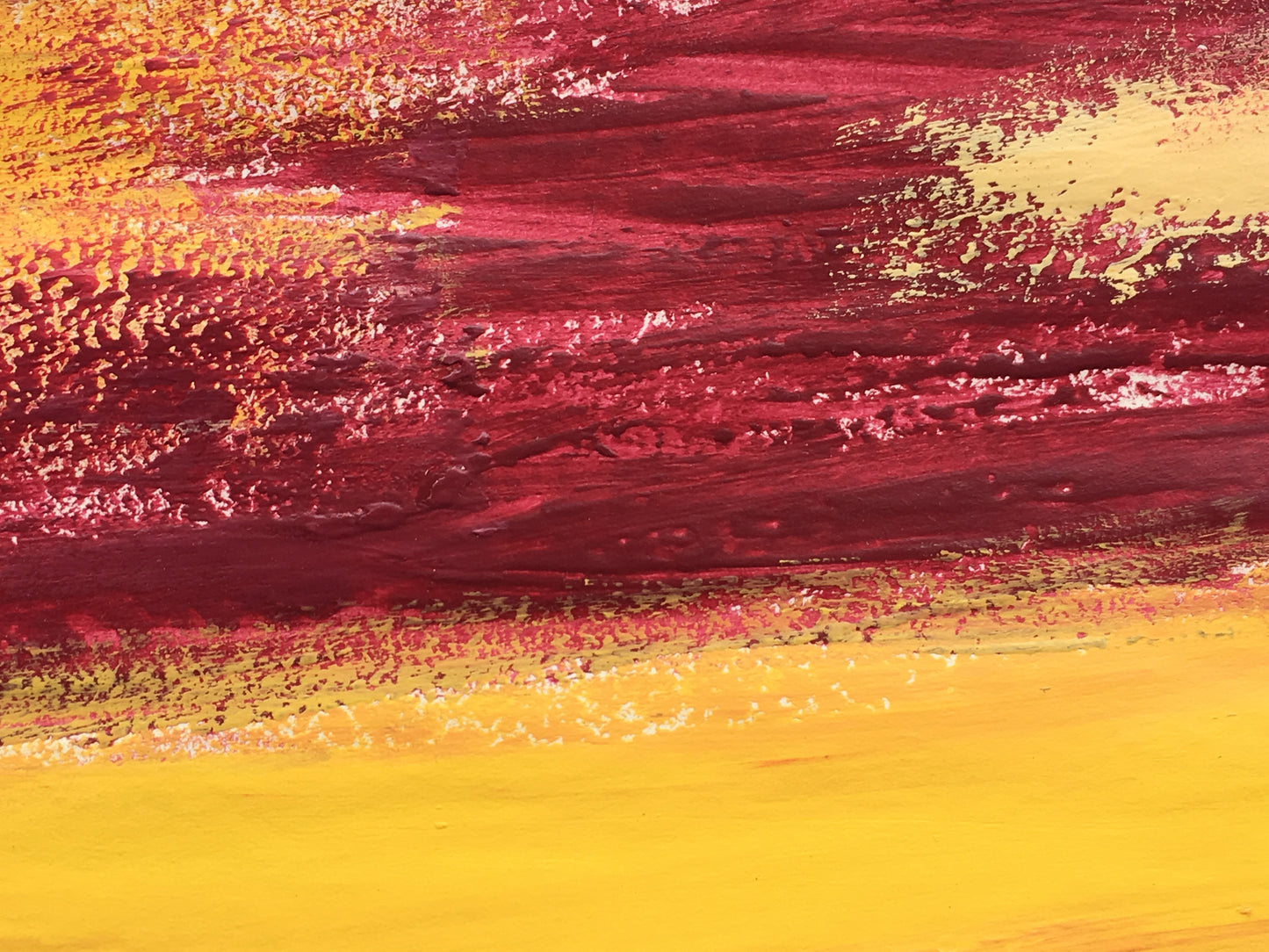 [SOLD] Abstract Red & Yellow Streak Painting on Paper