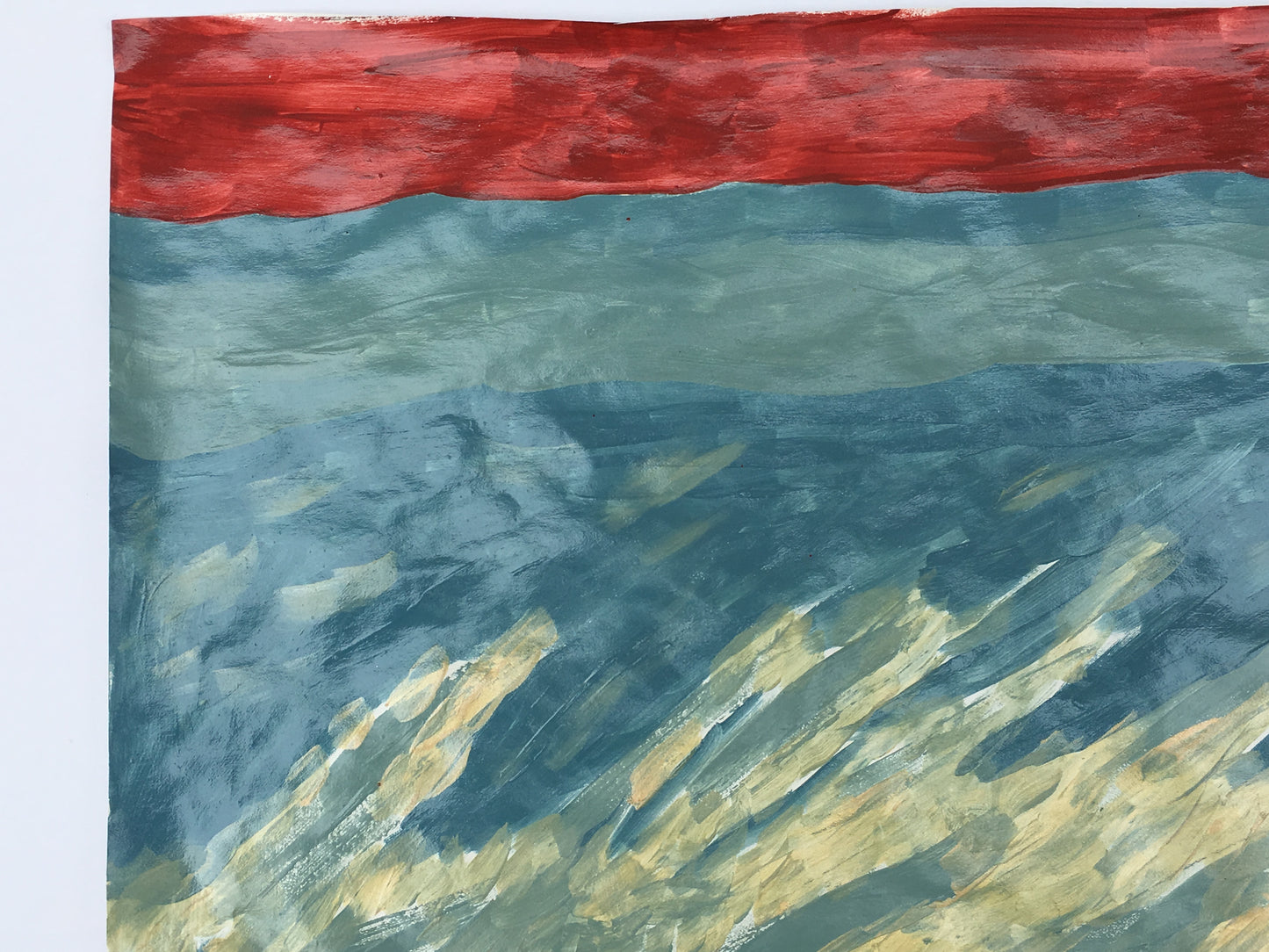 "Horizon" Painting on Paper From the Series "Fragile Existence"