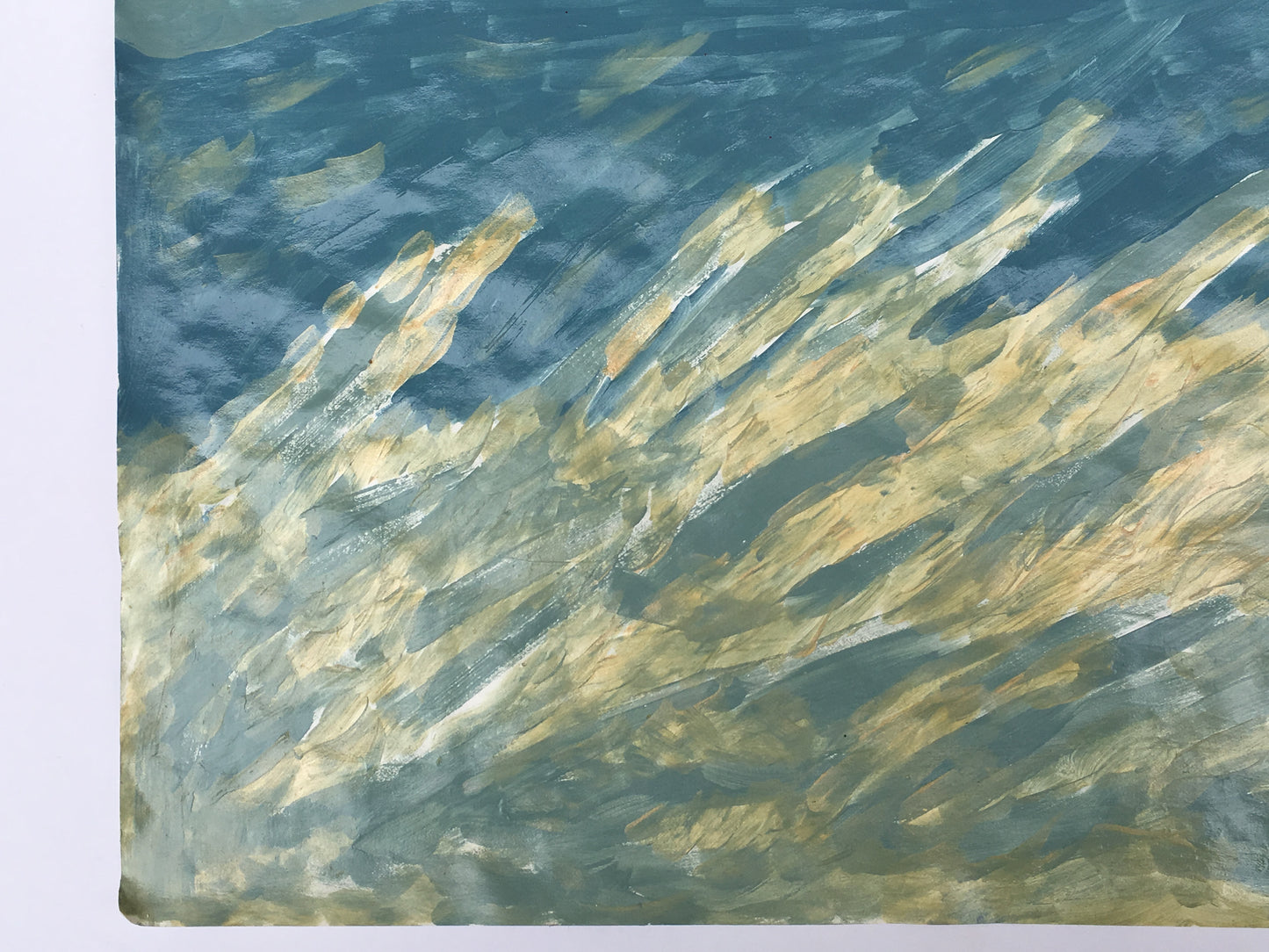 "Horizon" Painting on Paper From the Series "Fragile Existence"