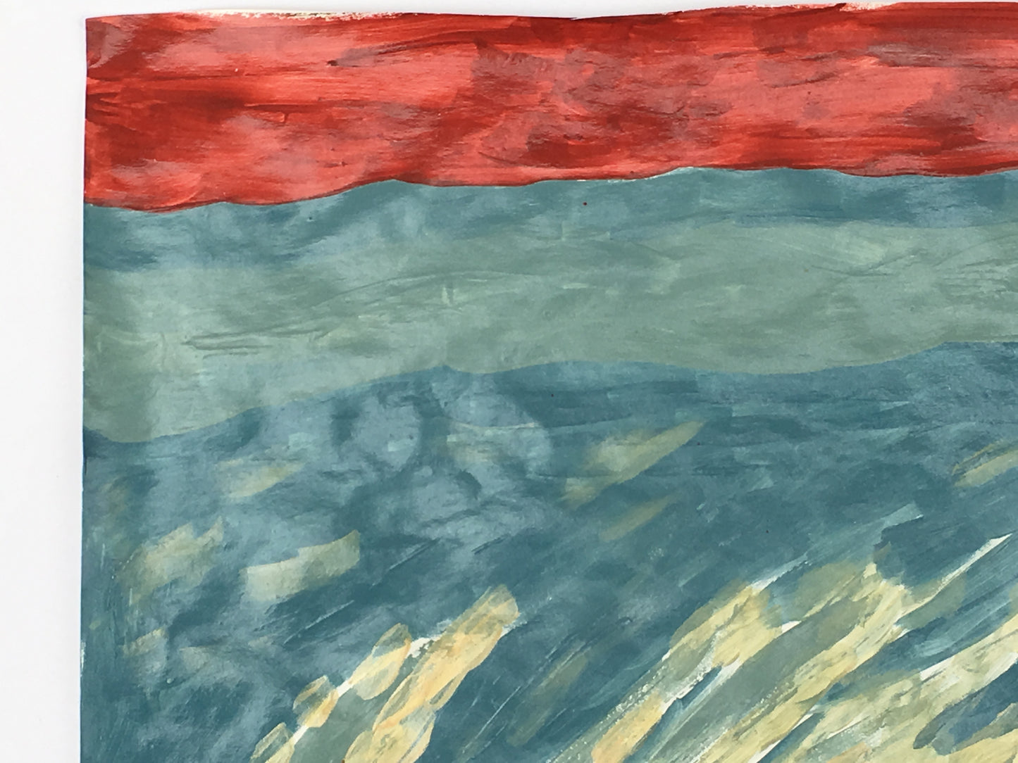 "Horizon" Painting on Paper From the Series "Fragile Existence"